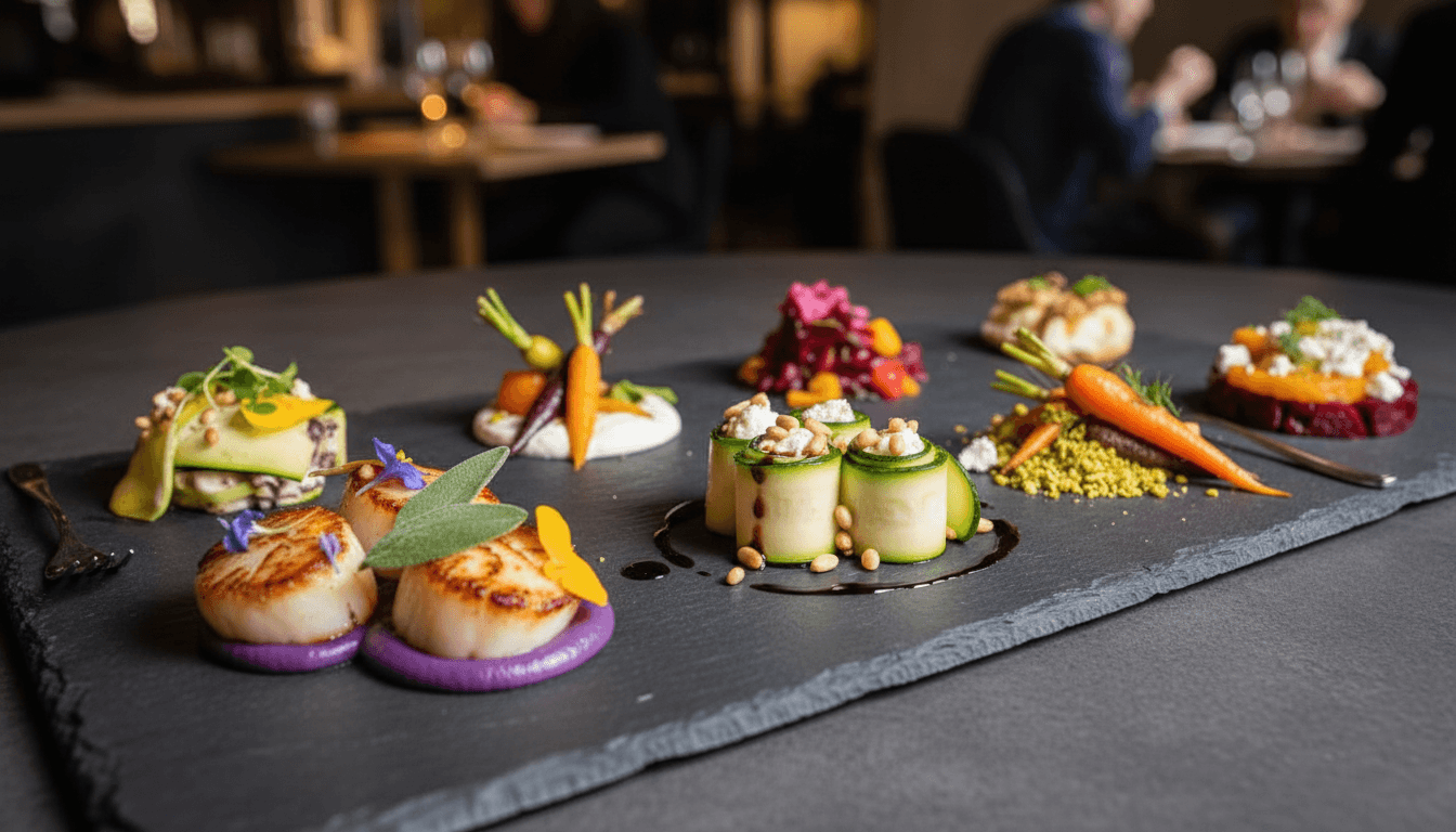 Platos creativos de tapas en Wimpi Ocata listos para compartir