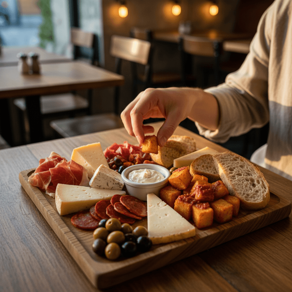 Platos pequeños para compartir en la mesa